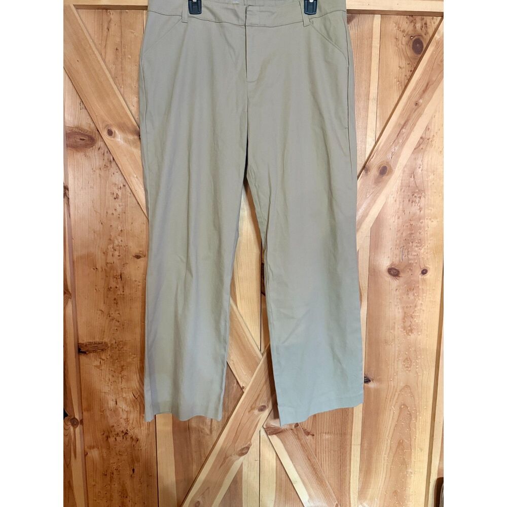 Dickies 14 Relaxed Fit Khaki Beige Pants Womens Stretch Straight Leg Chino Hike